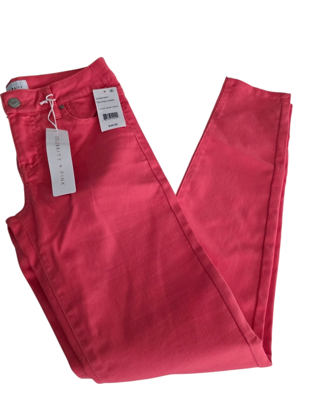 Celebrity Pink Skinny Pants Regular Juniors Coral Size 1/25